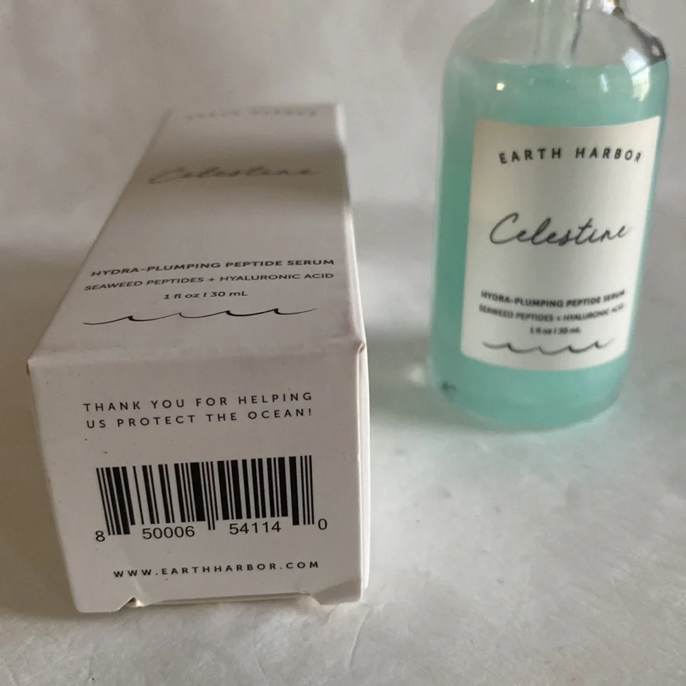 EARTH HARBOR CELESTINE Hydra-Plumping Peptide Serum 1oz $45 NIB CLEAN BEAUTY